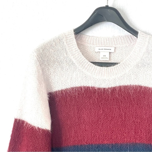 Club Monaco NWOT Rinty Color Block Mohair Blend Sweater - Picture 4 of 12